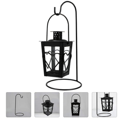 SOLUSTRE 1pc Iron Love Candle Holder Desktop Decor Candle Holders Iron Candle Holder Table Decoration Home Candleholder Decoration Floor Candelabra Glass Romantic Candlestick Lamp