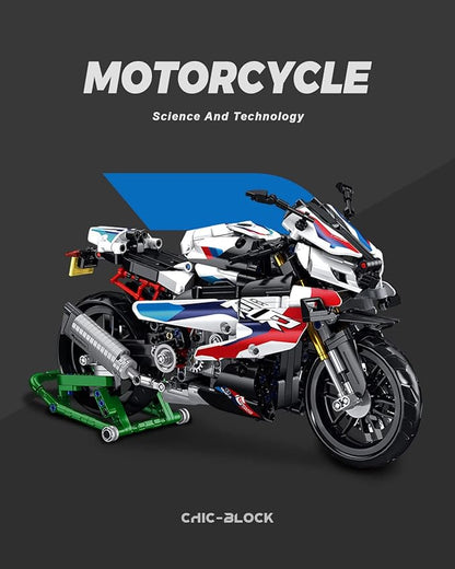 dOvOb Motorcycle 1000 RR Model Building Blocks Set 912 Pieces Bricks MOC Toys as Gift for Kids or Adult