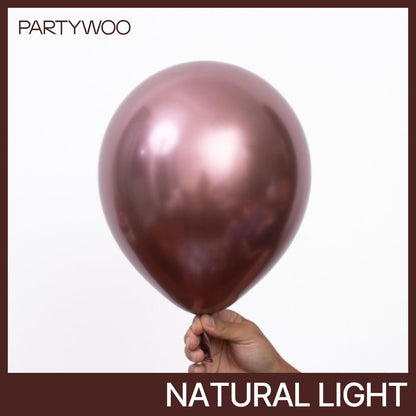PartyWoo Copper Balloons 50pcs 12 Inch Bronze Metallic Brown Latex Helium Balloons for Graduation Boy Baby Shower Gender Reveal Bride Shower Wedding Anniversary Birthday Party Decorations Brown-G133
