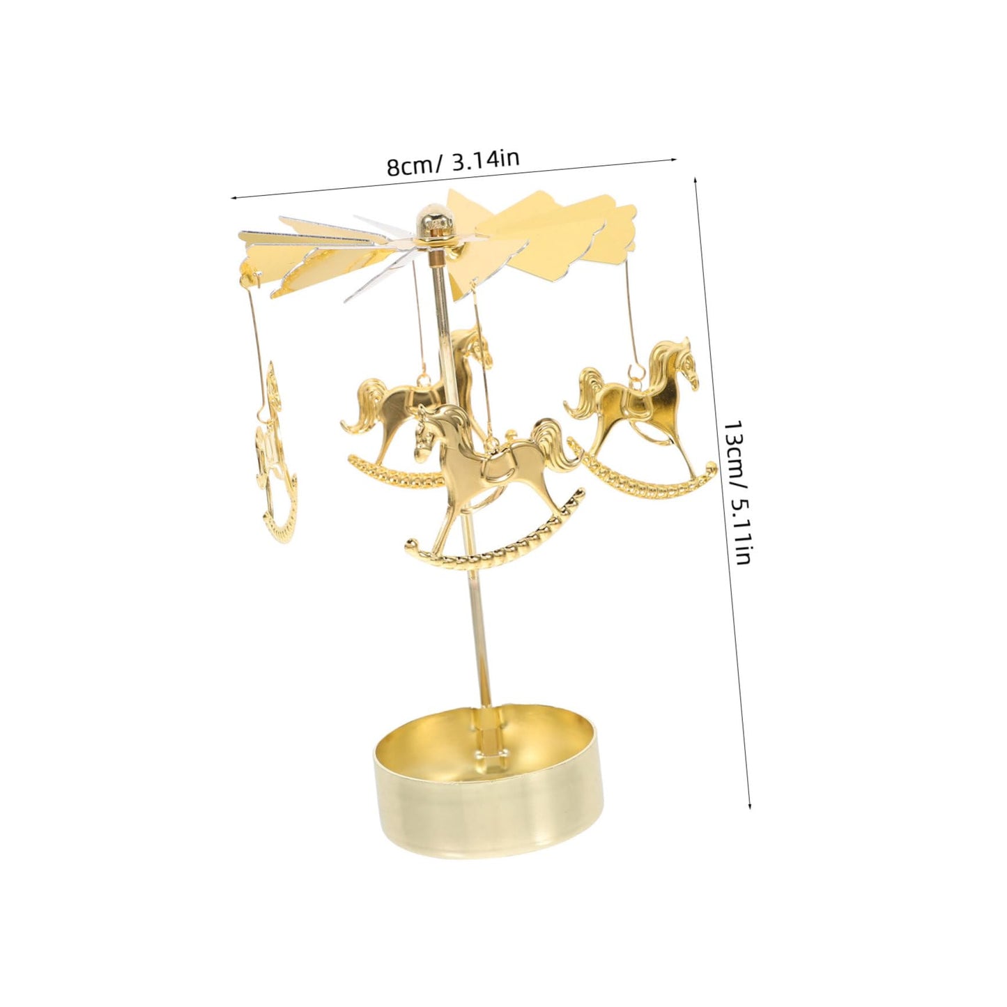 ULDIGI Candle Carousel Holder Elegant Rotating Metal Candle Stand for Romantic Dinners Weddings and Home Decor Unique Decorative Centerpiece for Tea Lights