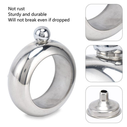 Wine Flask Gift, NonRusty Stainless Steel Flask Bracelets for Whiskey