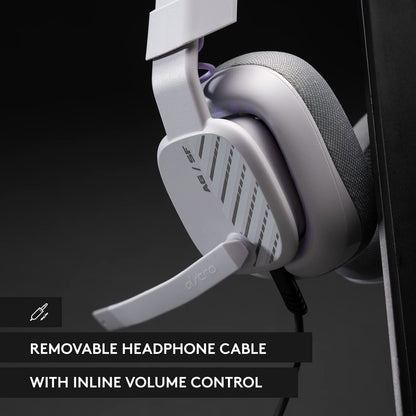 Logitech G Astro A10 Gen 2 Cross-Platform Wired Gaming Headset for PlayStation 5/4, Xbox S|X, Nintendo Switch, PC: 3.5mm Headphone Jack, 32mm Drivers, Flip-to-Mute Mic, Over-Ear - Grey