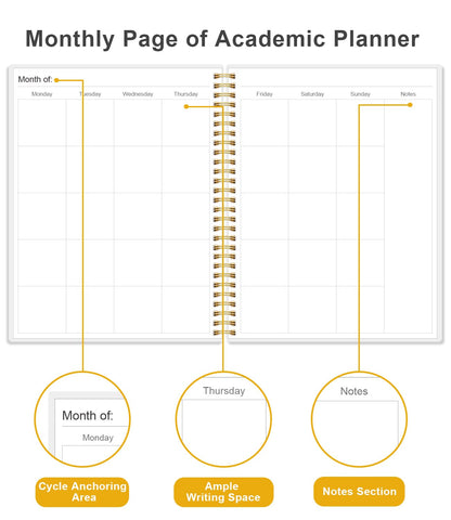 Academic Planner for 2026-2027 or Anytime - Undated Weekly Student Planner For Homeschool, High School, College & Nursing Students, 200 Pages, 8.5" x 11", Pink