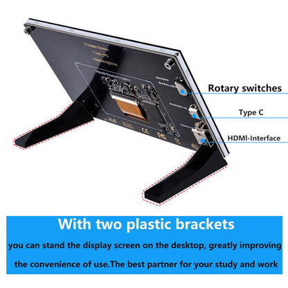 GeeekPi 7-Inch Screen for Raspberry Pi, 1024x600 IPS LCD Display, HDMI Portable Monitor for Pi 5/4B/3B+/3B, Win11/10/8/7, Free-Driver