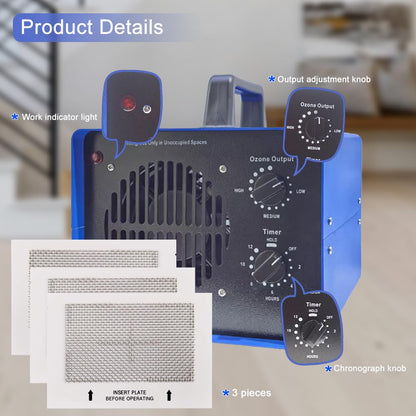 0zone Generator, 3500 Sq/Ft Portable 0zone Machine Ionizer for Commercial, Industrial, Car, Home, Basement