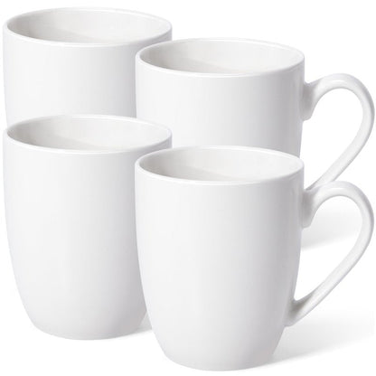 Urbanstrive 16 oz Large Coffee Mugs Set of 4 Ceramic Coffee Mug White Coffee Cups Tea Cups Idea Gift for Women Men House Warming Gifts New Home Office, White 4 Pack