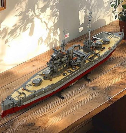 Queen Elizabeth Class Battleship Building Blocks Set MOC Military Warship Model Bricks Building Kit Compatible with Major Brands - 2277 Pieces