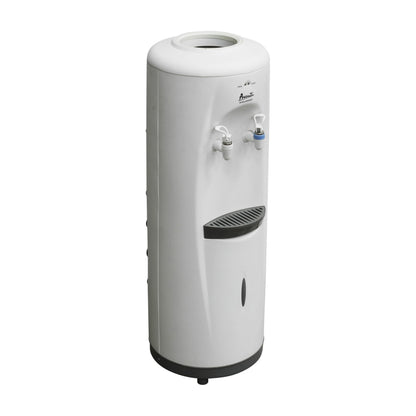 Avanti Water Cooler Dispenser Top Loading, Holds 3 & 5 Gallon Bottles with Stainless Steel Reservoir, Cold and Room Temperature, Perfect for Homes, Kitchens, Offices, Dorms, White