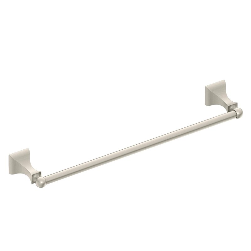 Moen DN8324BN Retreat Collection 24-Inch Bathroom Single -Towel Bar, Brushed Nickel with Moen DN8386BN Retreat Collection Bathroom Hand -Towel Ring with Hardware, Brushed Nickel