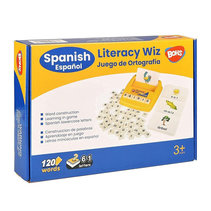 BOHS Spanish Literacy Wiz Spelling Game - Espanol Lower Case 60 Flash Cards - Preschool Language Learning Educational Toys