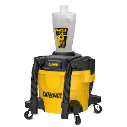 DEWALT Dust Separator with 6 Gallon Poly Tank, Yellow & DXV10P 10 Gallon Quiet Poly Wet Dry Vacuum Yellow