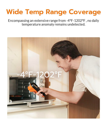 AccuMEMS GT14S Thermal Imaging Camera with Thermometer Mode, Ultra-Light 240g, -4°F~1022°F Range, 14H Runtime, Live Tracking with Edge-Enhanced Display, Infrared Camera for HVAC/Electrical Inspection