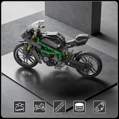 Mould King Motorcycle Building Sets 23002 Motorcycle Model Kits Superbike Blocks Kits Toys Collectible Motorbike Model for Adults 14+(639 PCS)