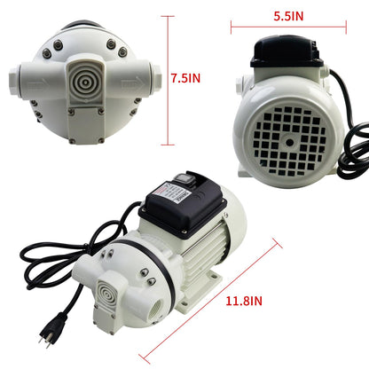 SWANGET AC 110V-120V DEF Transfer Pump for Diesel Exhaust Fluid (DEF) Drum Compatible American Plug, Diaphragm Irrigation Self priming Electric water pump 10.6 GPM 23PSI,14.3lb, Lift 11m,Power 350W