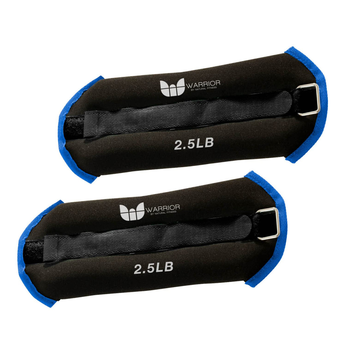 Warrior Adjustable Length Ankle Wrist Weights Pair for Arm and Leg Exercise, Aerobics, Walking, Running, Physical Therapy and Fitness Cardio Strength Training - 5 lb Pair (2.5 lb Each)