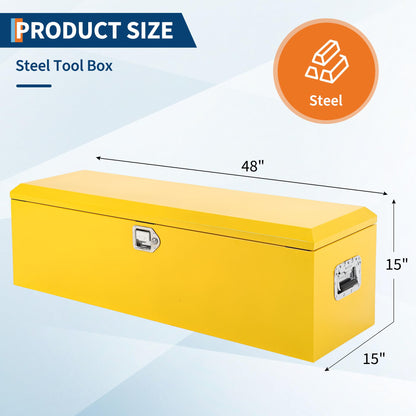 Heavy Duty Steel Underbody Truck Tool Box, Tool Storage Organizer Chest, Job Box, Weather-Resistant Truck Bed Storage Ideal for Pickup Truck ATV RV Trailer