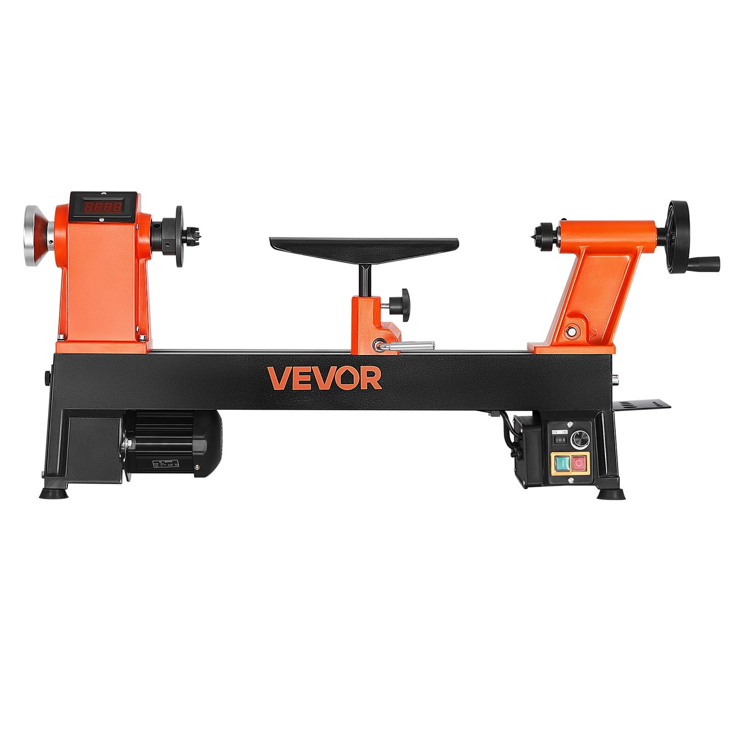 VEVOR Wood Lathe, 6Amp 1 HP Benchtop Wood Lathe Machine with 150 to 3800 RPM Variable Speed 12 x 18" Workbench Brushless DC Motor Cast Iron Construction for Beginners DIY Enthusiasts Woodworking