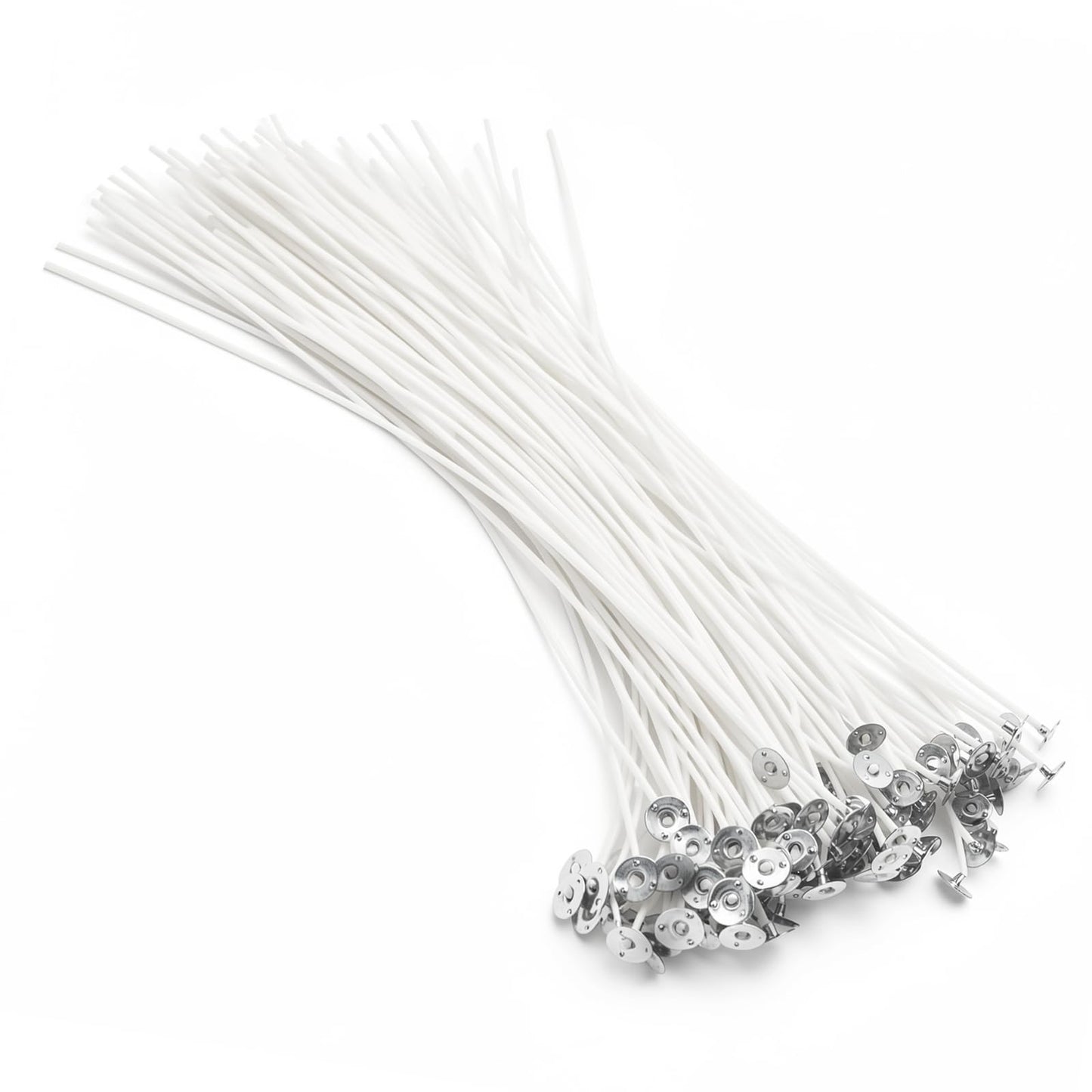 Aubeco 120Pcs Candle Wick, Low Smoke 12 Inch Pre-Waxed Cotton Wick with Tabs, Natural Cotton Core for Candle Making, Soy Candle DIY
