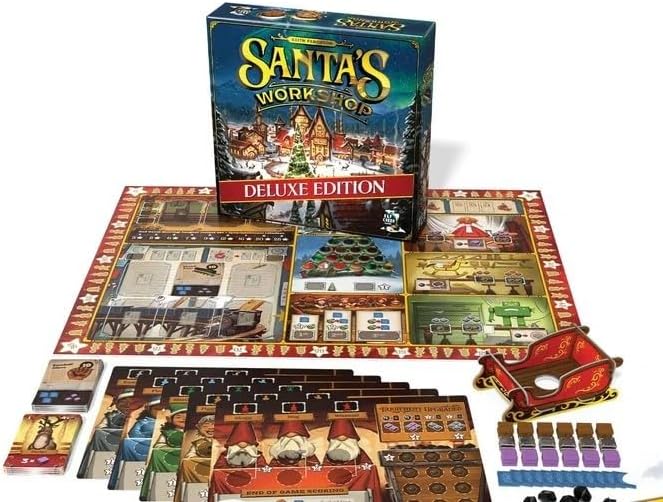 Santa's Workshop Deluxe Edition - A Festive Worker Placement Game for Families and Hobby Gamers