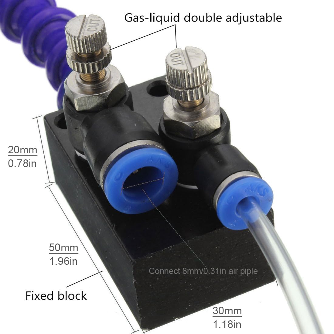 OriGlam Mist Coolant Lubrication Spray System for Metal Cutting Engraving Cooling Sprayer Machine for Air Pipe CNC Lathe Milling Drill