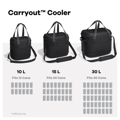 Hydro Flask Carryout Cooler - Insulated Portable Soft Cooler - 10 L Capacity in Black