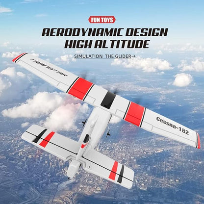 RC AirplaneRC Plane 2.4GHz 2 Channels RTF RC Aircraft with 3-Axis Gyro for Beginner Easy to Speedy Fly Glider Toys with 2 Extra Batteries [ 3 Batteries ]
