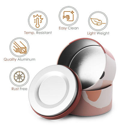 Hearth & Harbor Tin Candle Jars for Making Candles - DIY Candle Containers with Lids - Metal Candle Jars - Bulk Tins Storage for Candle - (24 Pieces) - (8 Ounces) - Abstract Shapes