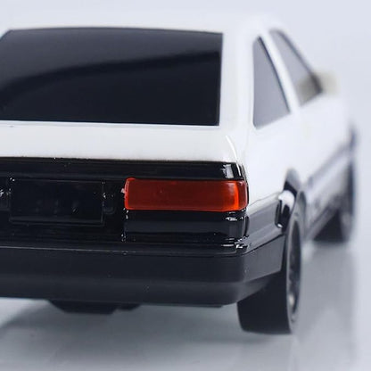 1/43 High Speed 2.4GHz RC for DIY AE86 Drift Car with 4-Wheel Drive Motor ESC Servo Motor Battery Gyroscope Mini Vehicle Hobby Grade Model for Birthday Gift