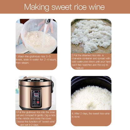 MLGB 6L Black Garlic Fermenter,Yogurt Maker with Adjustable Temperature & Time Control,Kimchi machine,Sweet Rice Wine Maker Full Automatic,Natto Maker,FCC UL Listed