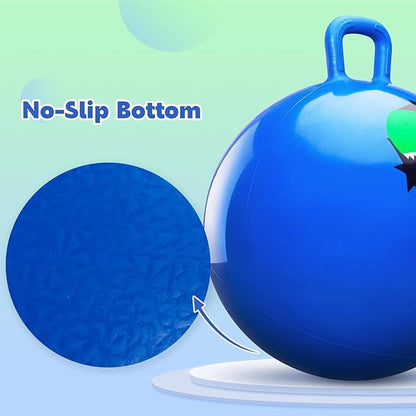PlayZap Hopper Balls for Kids 6-12 20 Inches Bouncy Ball with Handle 20 Inflatable Bouncing Hopper 50cm Jumping Toys Garden Hopping Toys Girls Boys Gifts