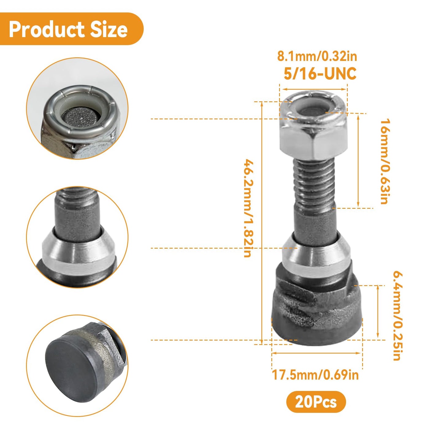 SYWAN Stump Grinder Teeth Compatible with 500 Aftermarket Replace Grinder Teeth For Stump Removal, 20pcs