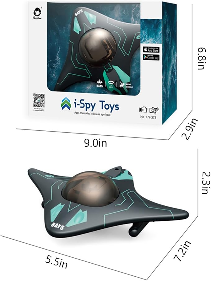 RC Boat Waterproof Mini Equipped with WiFi Camera for Real-time Shooting in Pools and Lakes Great Birthday Gift for Kids