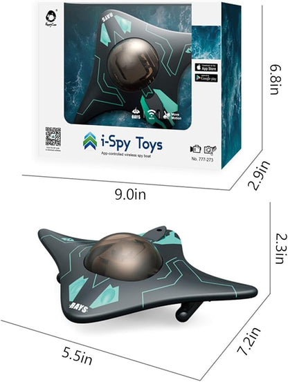 RC Boat Waterproof Mini Equipped with WiFi Camera for Real-time Shooting in Pools and Lakes Great Birthday Gift for Kids