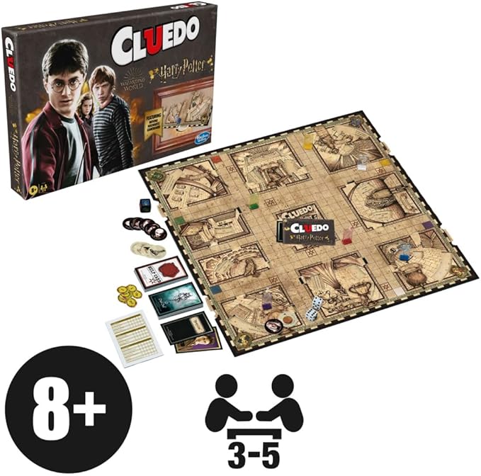 Hasbro Gaming Clue: Wizarding World Harry Potter Edition Board Game | Family Games for Kids Teens and Adults | Mystery Games | Ages 8 and Up | 3 to 5 Players