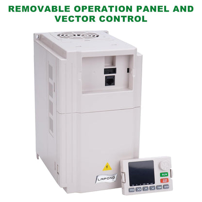 LAPOND AC 220V/18KW 25HP Variable Frequency Drive,75A VFD Inverter Single Phase to 3 Phase Converter,Used on ≤20HP(15kW) 55Amps 200-230V 3-Phase Motor