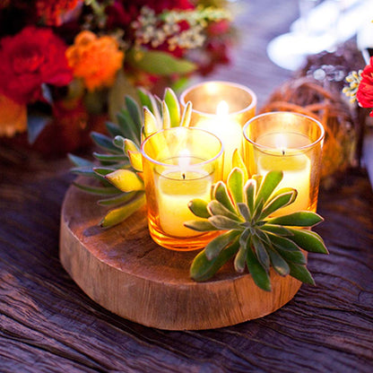 Small Citronella Candles Outdoor and Indoor Soy Wax Votive Candles for Party Dinner and Camping - 12 Hours Burn Time, Set of 12
