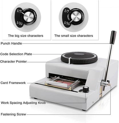 Wrobelax Metal Stainless Steel Stamping Code Dog tag Coder Manual Stamping Machine Stamping Code Printing Stainless Steel Embossed tag