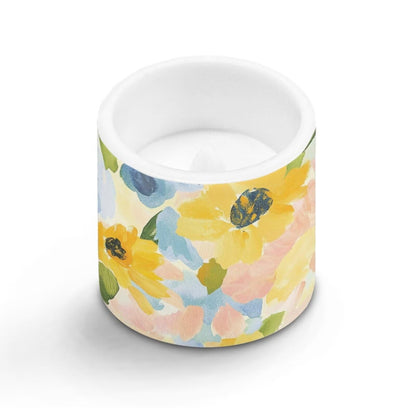 Cozeyat Sunflower Flameless Candles 4 Pack Battery Operated LED with Remote Control Timer Waterproof Pillar Candles for Indoor Outdoor Table Patio