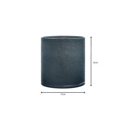blomus SAGA Glass Hurricane Lamp - Large - Magnet (Charcoal)