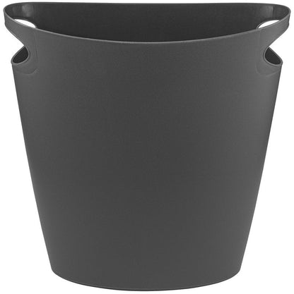 Superio Slim Bathroom Trash Can 2 Gallon Plastic Small Compact Waste Basket for Bedroom, Dorm, Under Office Desk, Narrow Portable RV Dustbin, 6 Grey