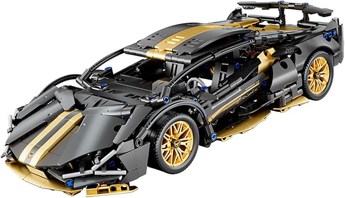 Sport Race Car Building Block Sets for AdultsBlack Technical Racing Supercar Toys Kits Collectible 1:14 MOC Model Construction Birthday Gifts for Boys Men Teens Age 8+ 8-12 8-1414+
