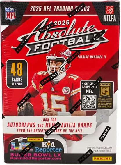 NEW 2025 ABSOLUTE Football Card HOBBY BLASTER Box Chance for KABOOMs! - 2 Rookie Purple Parallels Per Box