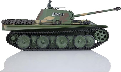 Heng Long US in Stock RC 2.4G 1/16 Plastic German Panther G RTR Tank Model 3879 IR Combat Smoking 340 Rotating Turret BB Shooting Airsoft Tank