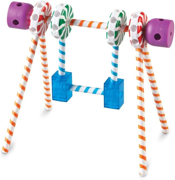 Learning Resources Candy Construction Building Set - 92 Pieces Ages 4+ Fine Motor Skills Toy Toddler Preschool STEM Gifts for Boys