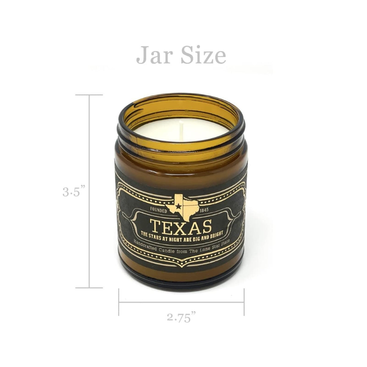 Jackson Vaughn Scented Texas Candle | Aromatherapy Long Lasting Candles Luxury Home Fragrance Decor Gifts Hand Poured Soy Wax Blend Notes Wild Sage, Vanilla, Campfire 40 Hour Burn 9oz (Texas)
