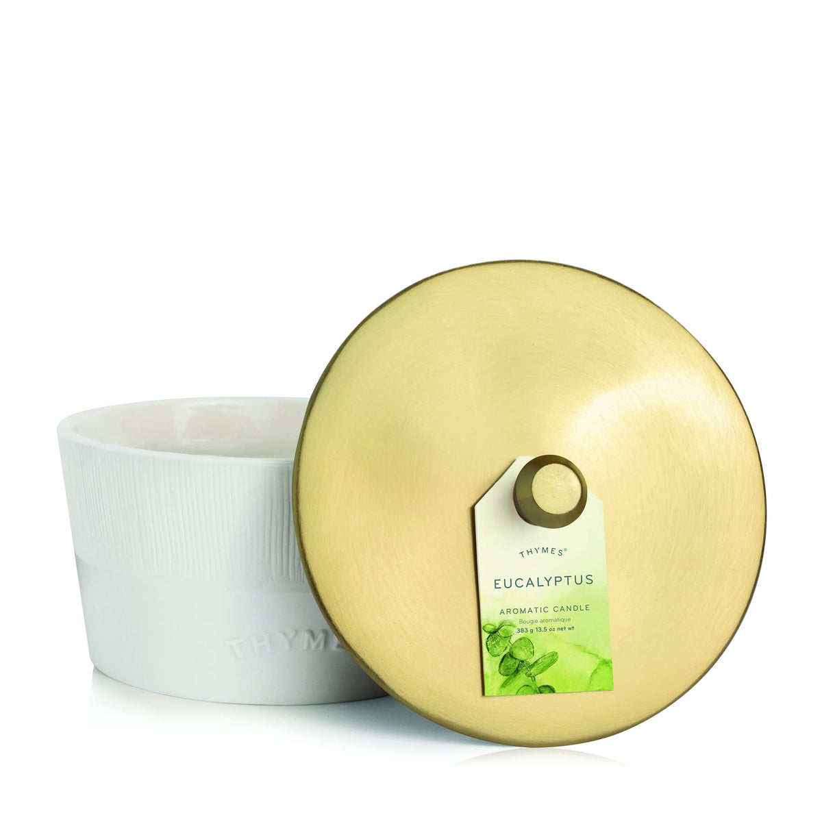Thymes 3-Wick Candle with Lid - Eucalyptus - 13.5 Oz