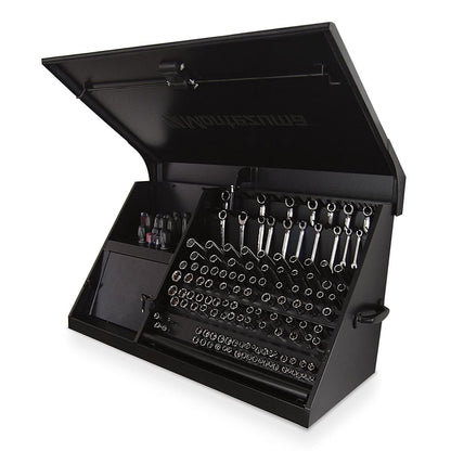 Montezuma 41" x 18" Heavy Duty Steel Triangle Toolbox (steel, flat black)