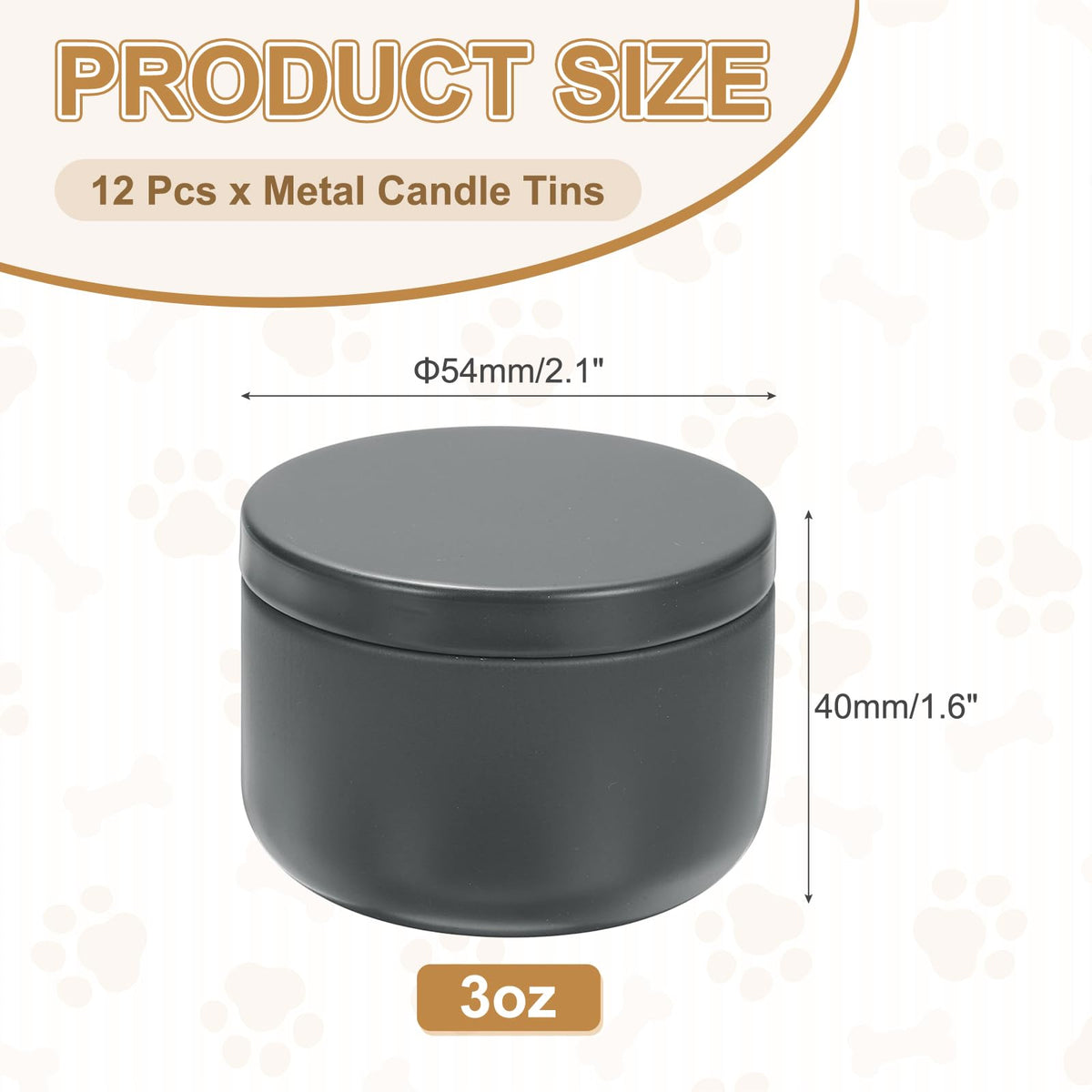 MECCANIXITY 3oz Candle Tins, 12pcs Metal Candle Tins Jars with Lids Round Empty Tin Can Containers Bulk for Storage Tea and Making DIY Arts Crafts Christmas Gifts, Grey