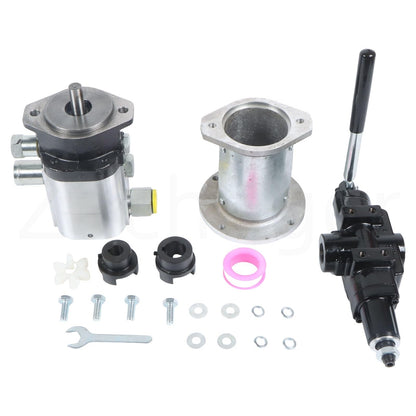 Zachager Hydraulic Log Splitter Pump Kit - 22 GPM 2-stage pump, coupler, mount and hardware - 3/4" NPT outlet, 3600RPM, 3000 PSI, for small engine log splitters