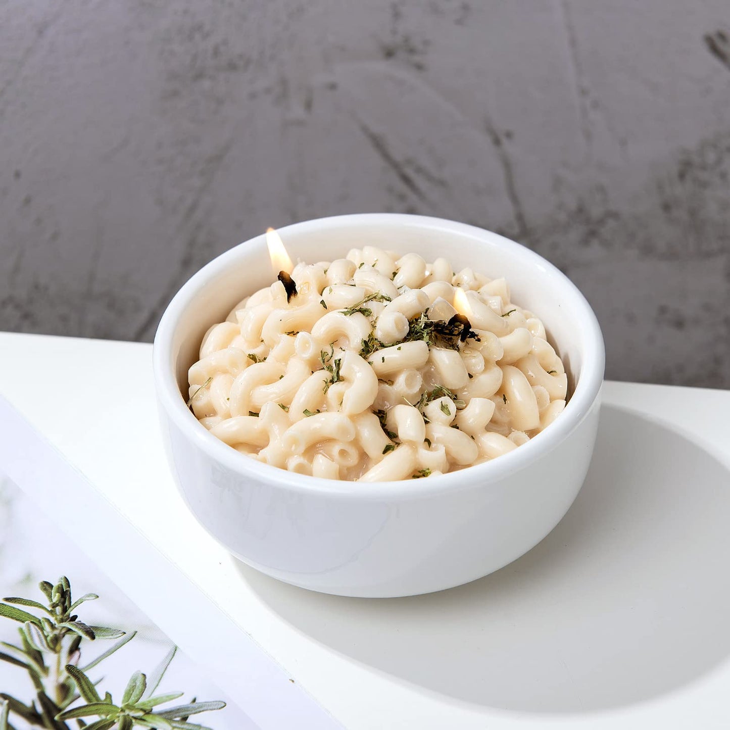 ILIKEPAR Macaroni and Cheese Pasta Bowl Scented Candle Ritual Gift for Your Lovers Friends Macaroni Pasta 5.6oz (160g)